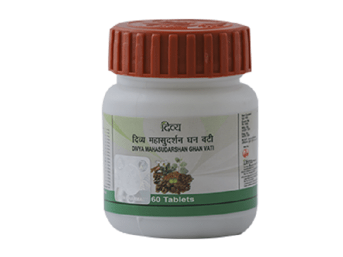 Patanjali Baba Ramdev Divya MahaSudarshan Ghan Vati 60 Tablets for viral infections , fever, flu