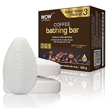 WOW Skin Science Coffee Bathing Bar - Skin Reviving With 5.5 Ph(75gm)