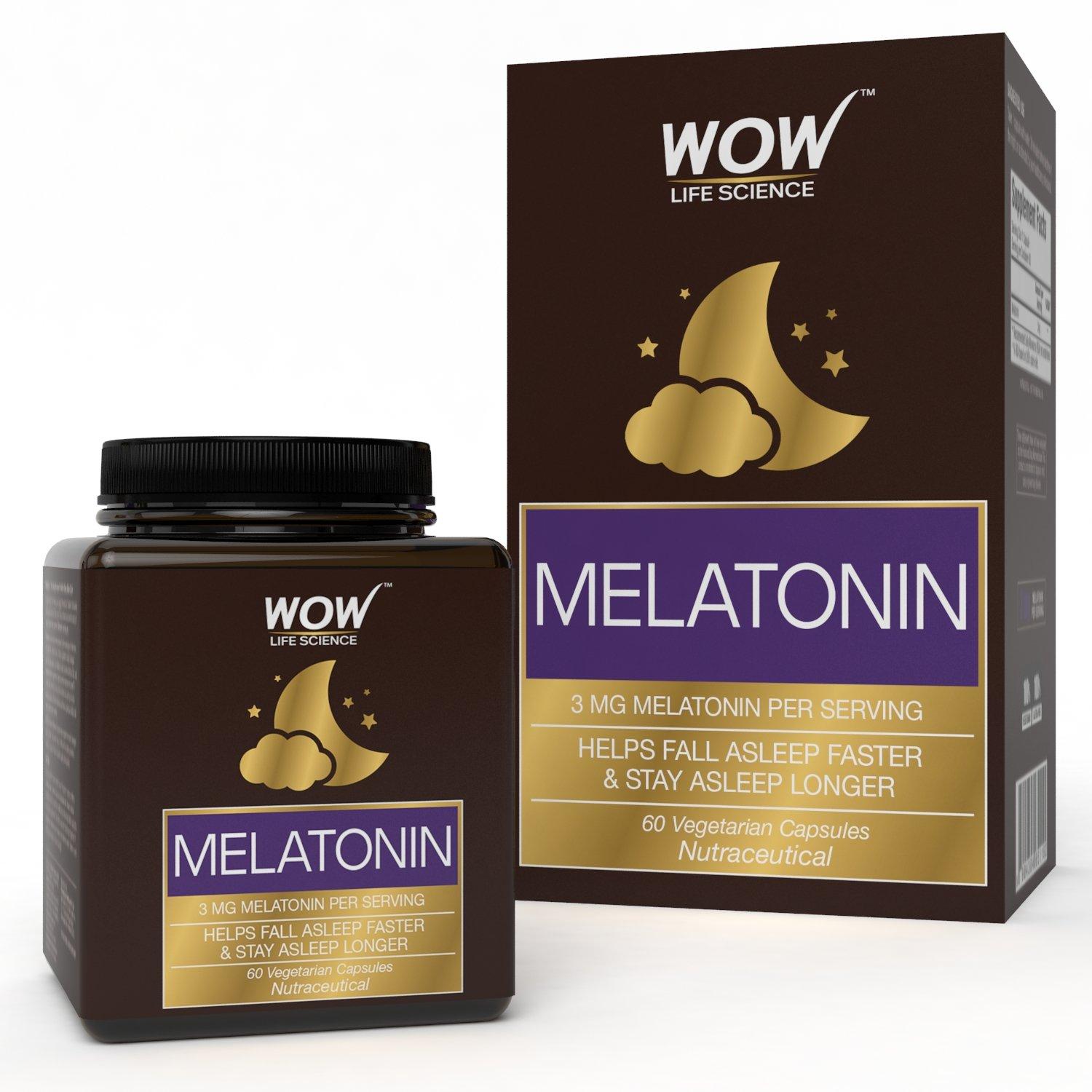 WOW Life Science 3mg Melatonin(60 Capsules)