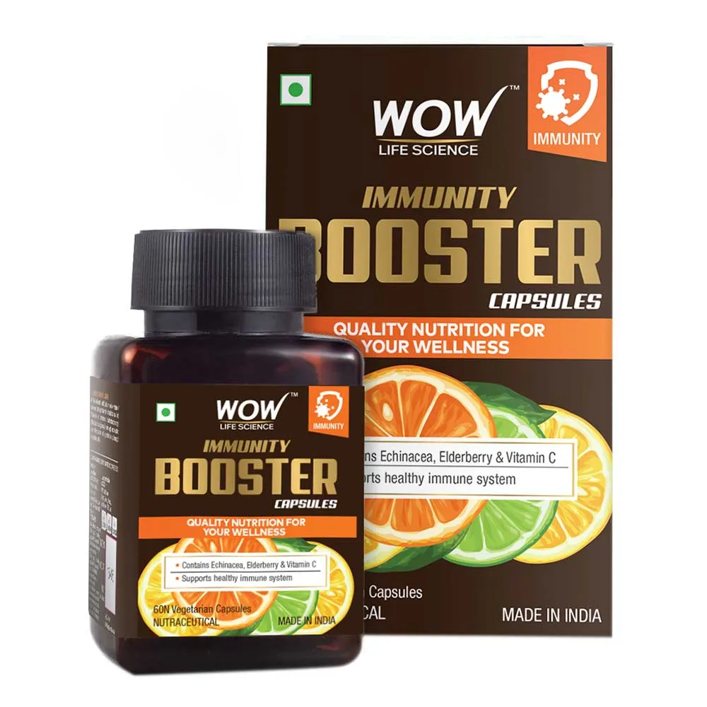 WOW Life Science Immunity Booster Capsules - 60 Vegetarian Capsules(60 Vegetarian Capsules)