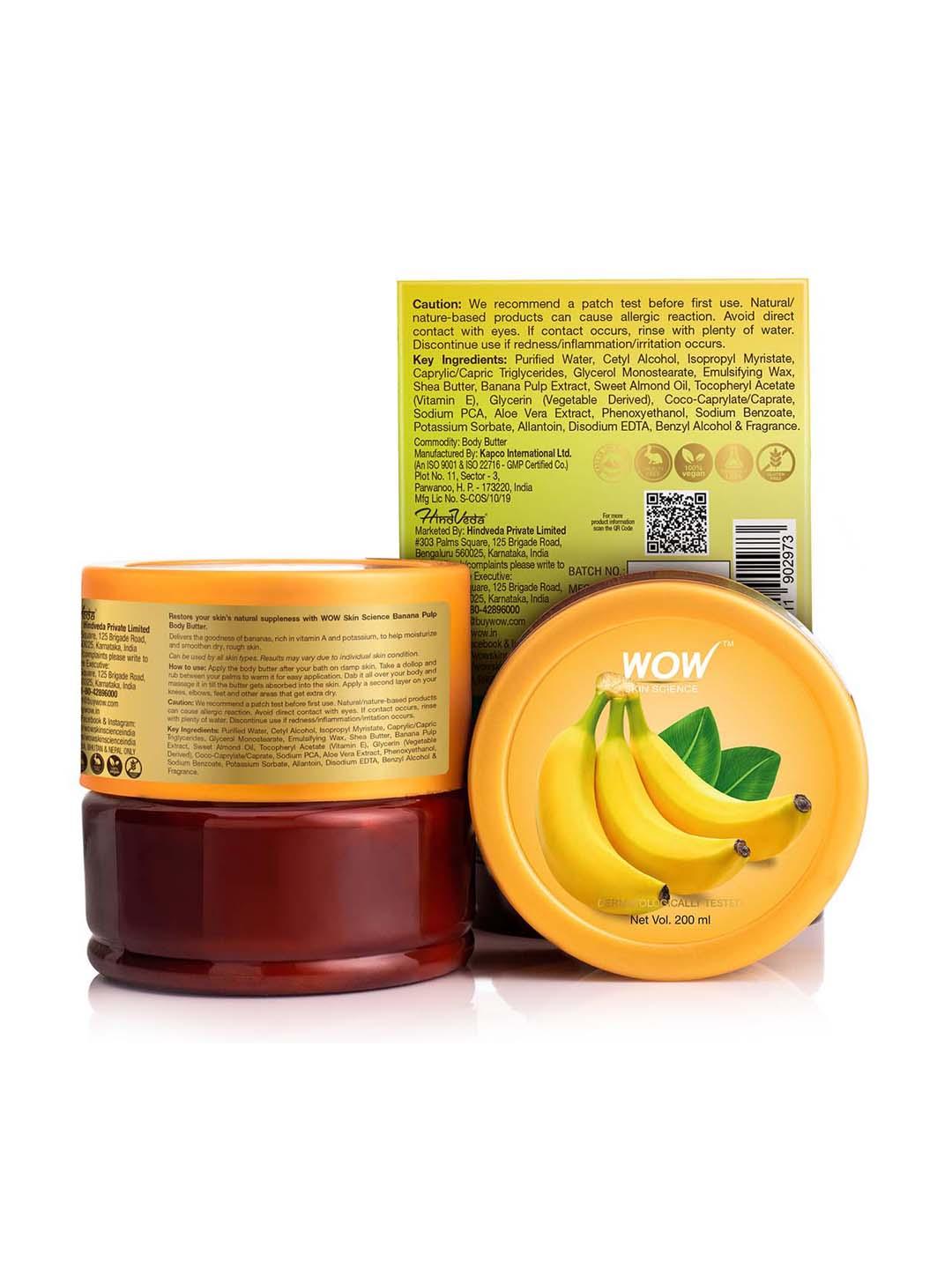 WOW Skin Science Banana Pulp Body Butter(200ml)