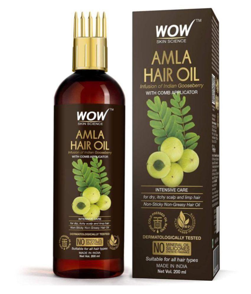 Wow Skin Science Amla Hair Oil with Comb Applicator(200ml)