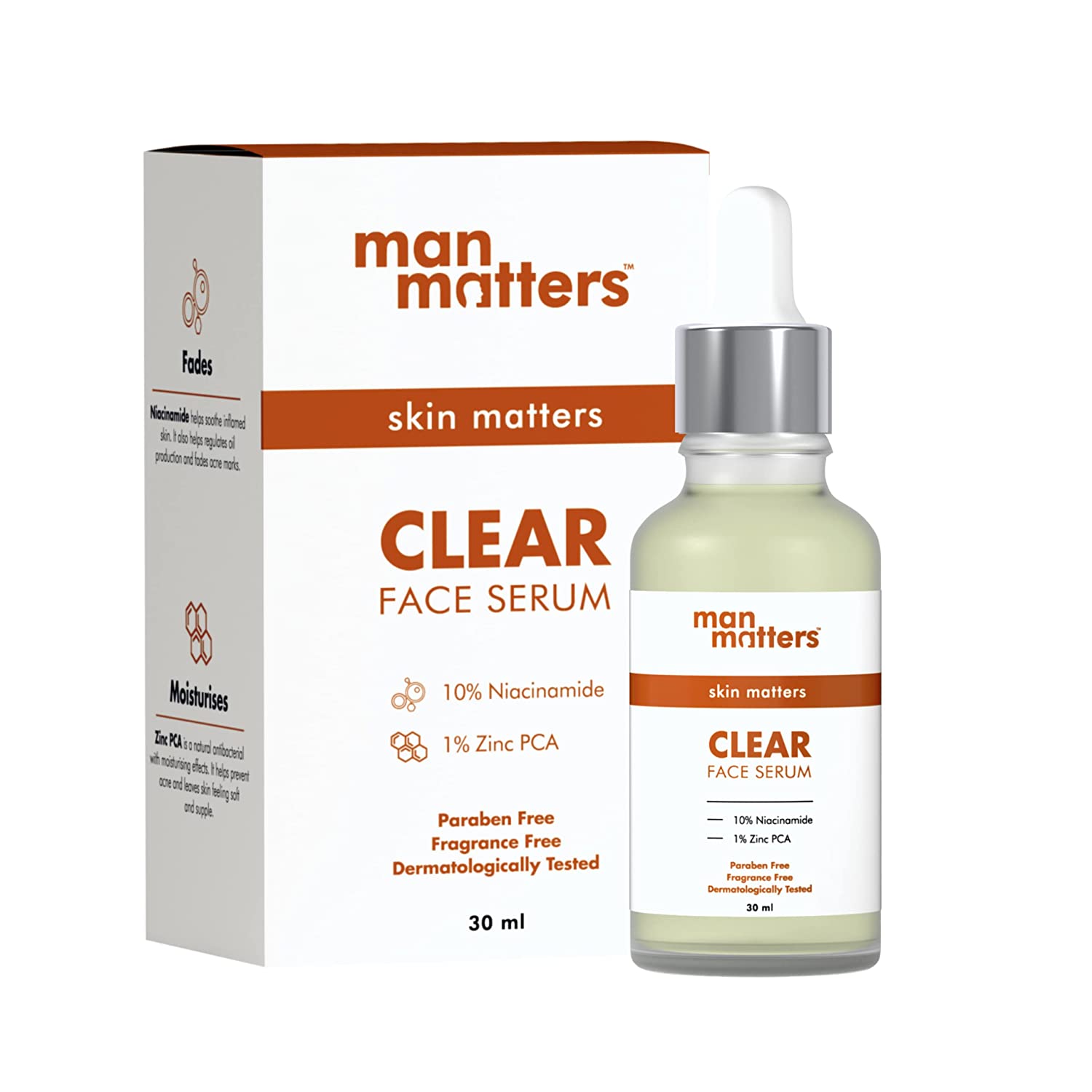 Man Matters Clear 10% Niacinamide Serum For Acne & Dark Spots For Men(30ml)