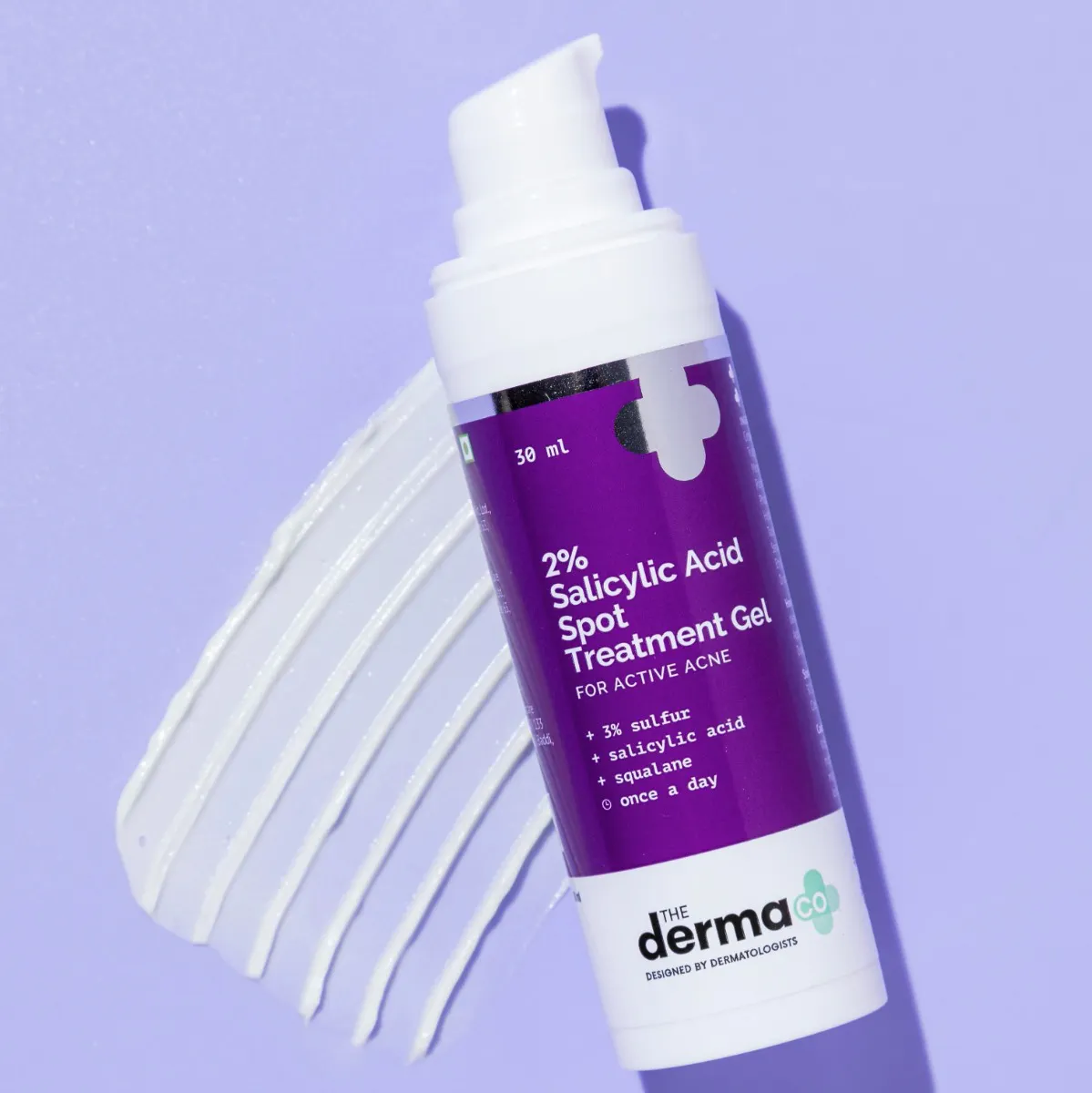 The Derma Co 2% Salicylic Acid Spot Treatment Gel With 3% Sulfur For Acne-prone Skin (30ml)