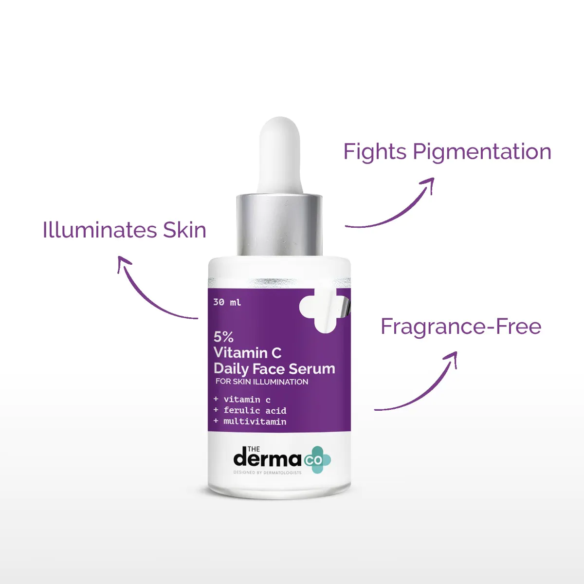 The Derma Co. 5% Vitamin C Daily Face Serum With Ferulic Acid & Multivitamin For Skin Illumination (30ml) - Image 2
