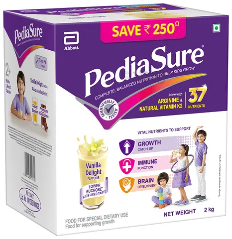 PediaSure Kids Nutrition Drink with Arginine & Natural Vitamin K2 Vanilla Delight 2 KG