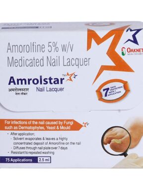 Amrolstar 5% W/V – Bottle of 2.5 ml Nail Lacquer